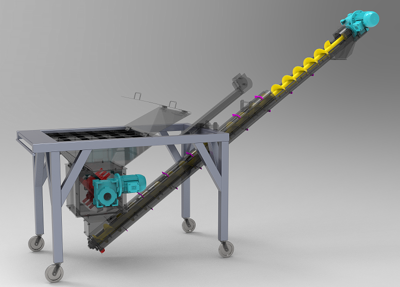 crusher screwݗUC(j)3D(sh)ģD SolidworksO(sh)Ӌ(j)