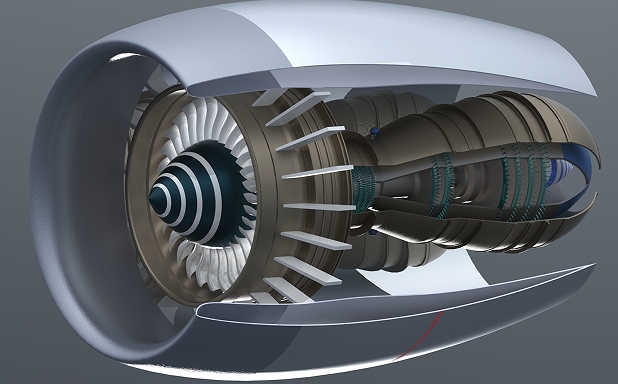 Turbofan Jetʽȼ݆C3DģD SolidworksOӋ STEP