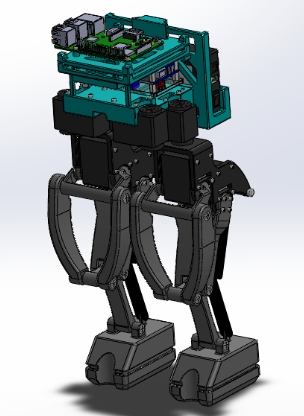 Bipedal RobotpC˽Y3DģD SolidworksOӋ STEP