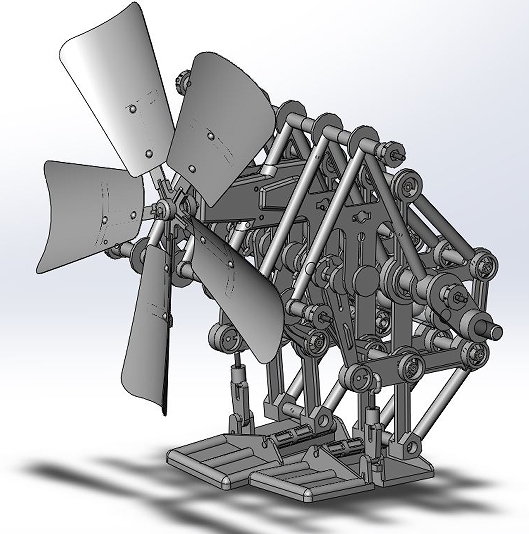 TheoJansen̓㲽ЙC(j)ˣStrandBeest3DD SolidworksO(sh)Ӌ(j)