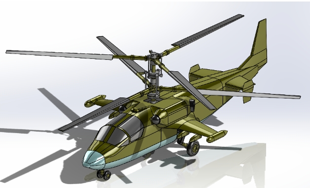 Ka 52 AligatorֱC(j)ģ3DD SolidworksO(sh)Ӌ(j)