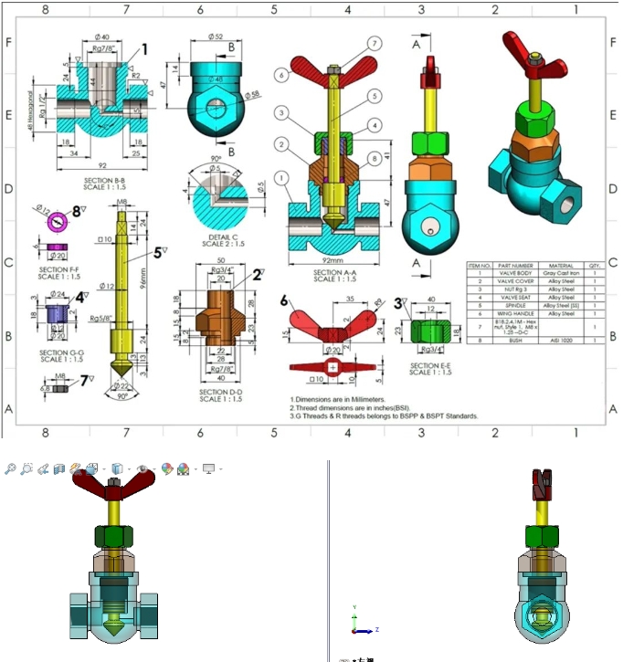Manual Expansion ValveքÛy3DģD SolidworksOӋ