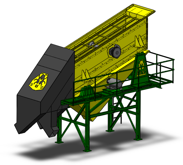 Vibrating Screen 1200X4000X3ӺYϵy3DģD SolidworksOӋ STEP