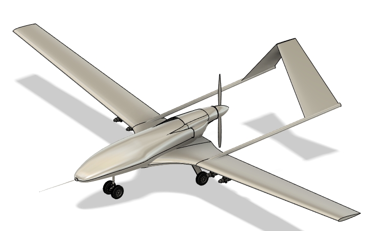 Bayraktar TB2o˙C3DģD FUSION360OӋ STEP