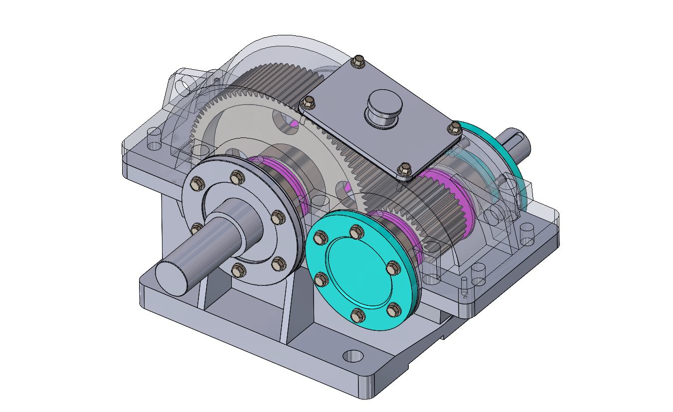 Gear box with spur gearһAֱX݆p3DD x_tʽ ̈D