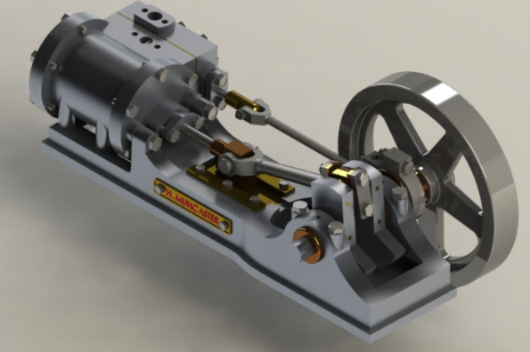 Horizontal+Mill+Steam+EngineθPʽC3DD+SolidworksOӋ+̈D