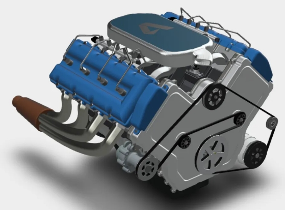 V8 engine˸װlәC3DģD INVENTOROӋ