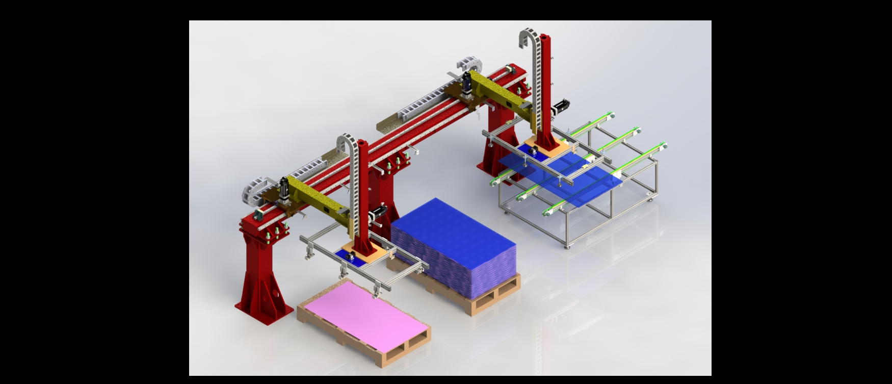 Acrylic sheet feeding robotϙC3DģD SolidworksOӋ