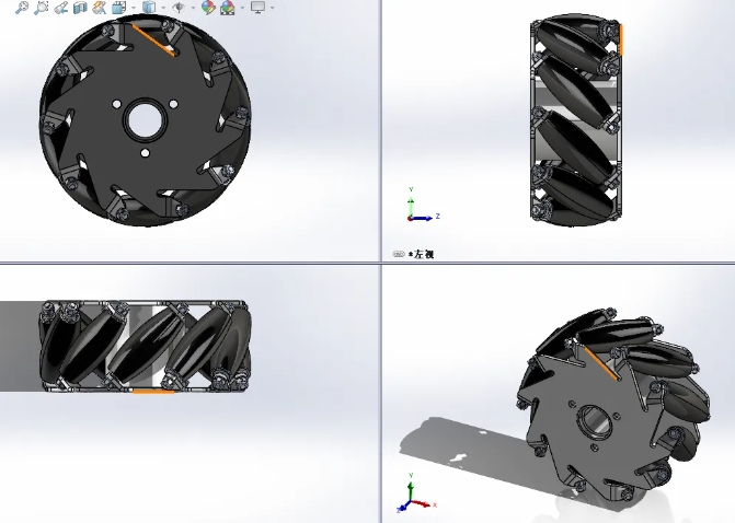 75mm mecanum-wheel˼{ķ݆3DģD SolidworksOӋ STEP
