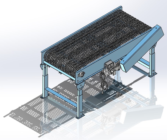 Steel Mesh Belt Conveyor䓽zWʽݔ͙C3DģD SolidworksOӋ