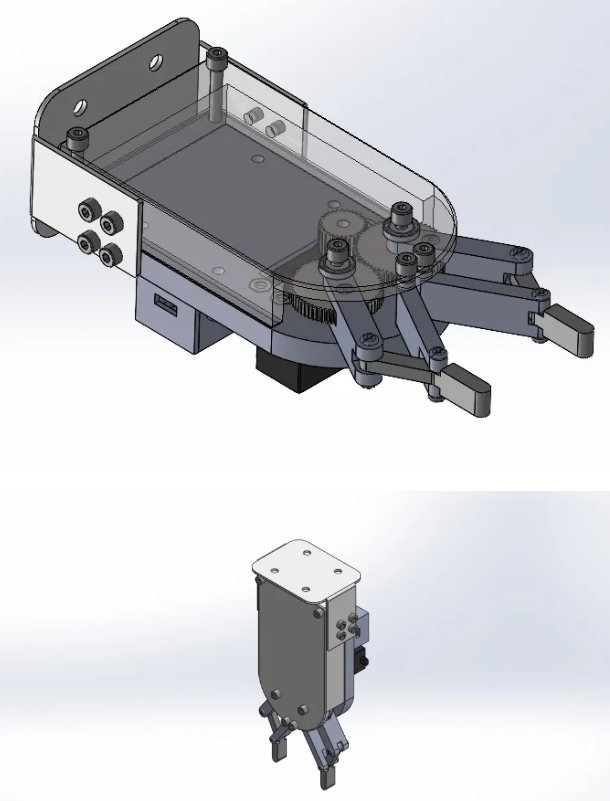 4 bars mechanism gripperėUCAצ3DD SolidworksOӋ
