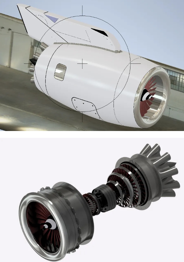 Turbo Fan Jet Engineu݆L(fng)ȇl(f)(dng)C(j)3DD INVENTORO(sh)Ӌ(j)