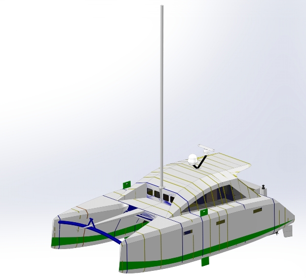 CATAMARAN BOAT 12pw3DD SolidworksOӋ