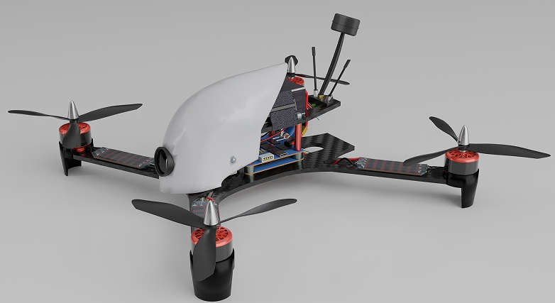 FPV Drone (24cm x 24cm)o˙C3DģD STEPʽ