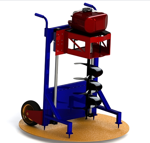 Earth augerƄʽ@܇3D(sh)ģD SolidworksO(sh)Ӌ