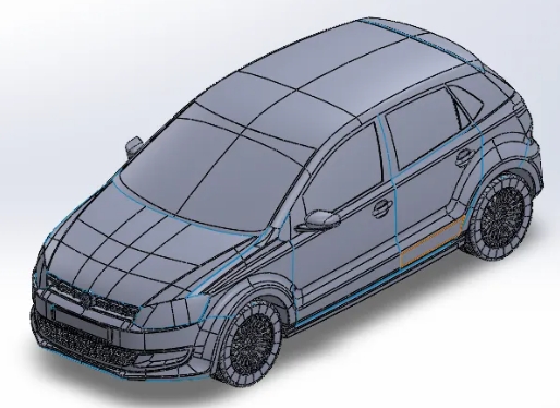 VW poloI܇3DD SolidworksO(sh)Ӌ