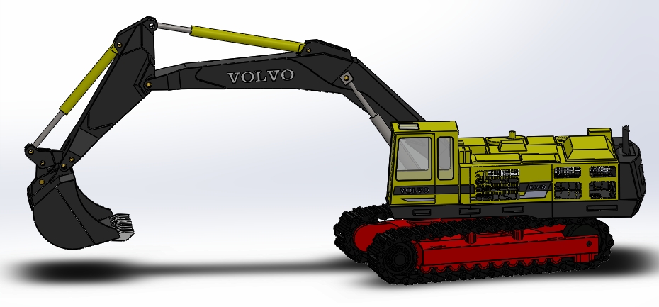 Volvo ExcavatorھCģ3DD SolidworksOӋ