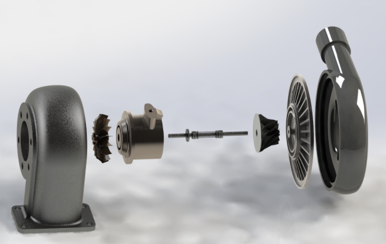 Turbo Chargeru݆׽Y3DD STEPʽ