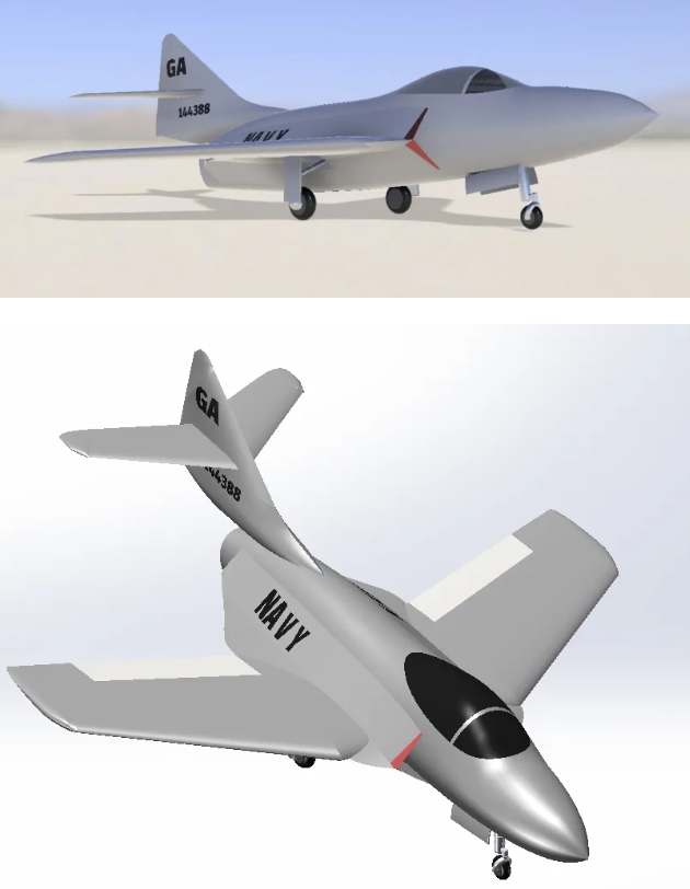 Grumman F-9 CougarŞdʽ𶷙Cģ3DD STEPʽ