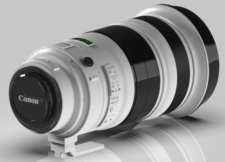 EF 300mm f2.8LR^ģ3DģD SolidworksOӋ