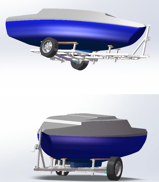 Boat trailer 2200kg܇3DģD STPʽ